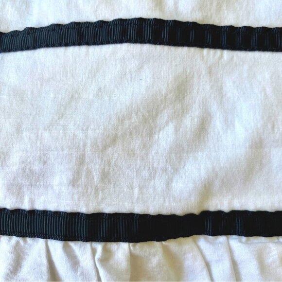 Strapless A-line black & white floral mini dress. Juniors size 5 - Picture 3 of 9